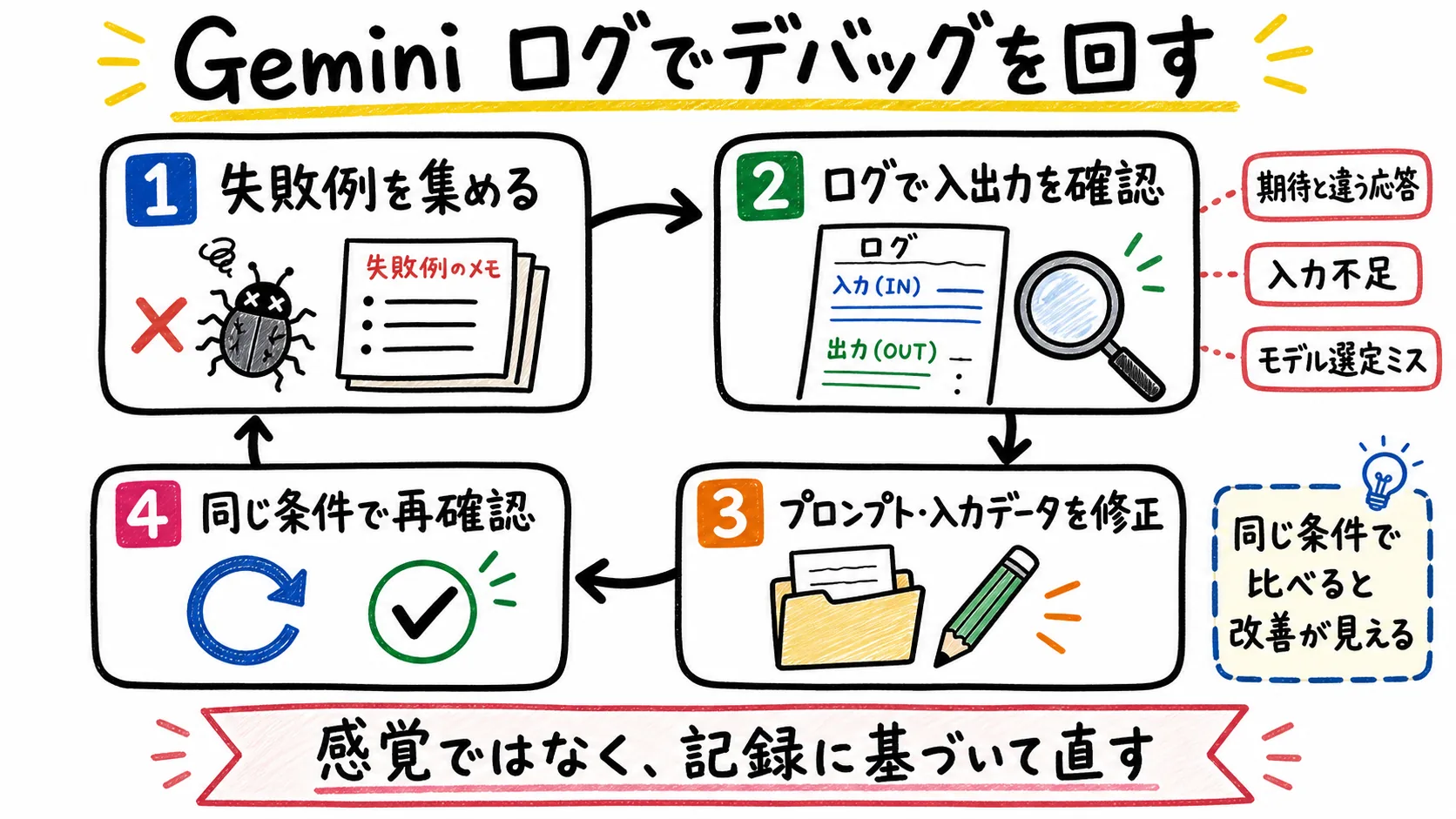Gemini ログでデバッグを回す