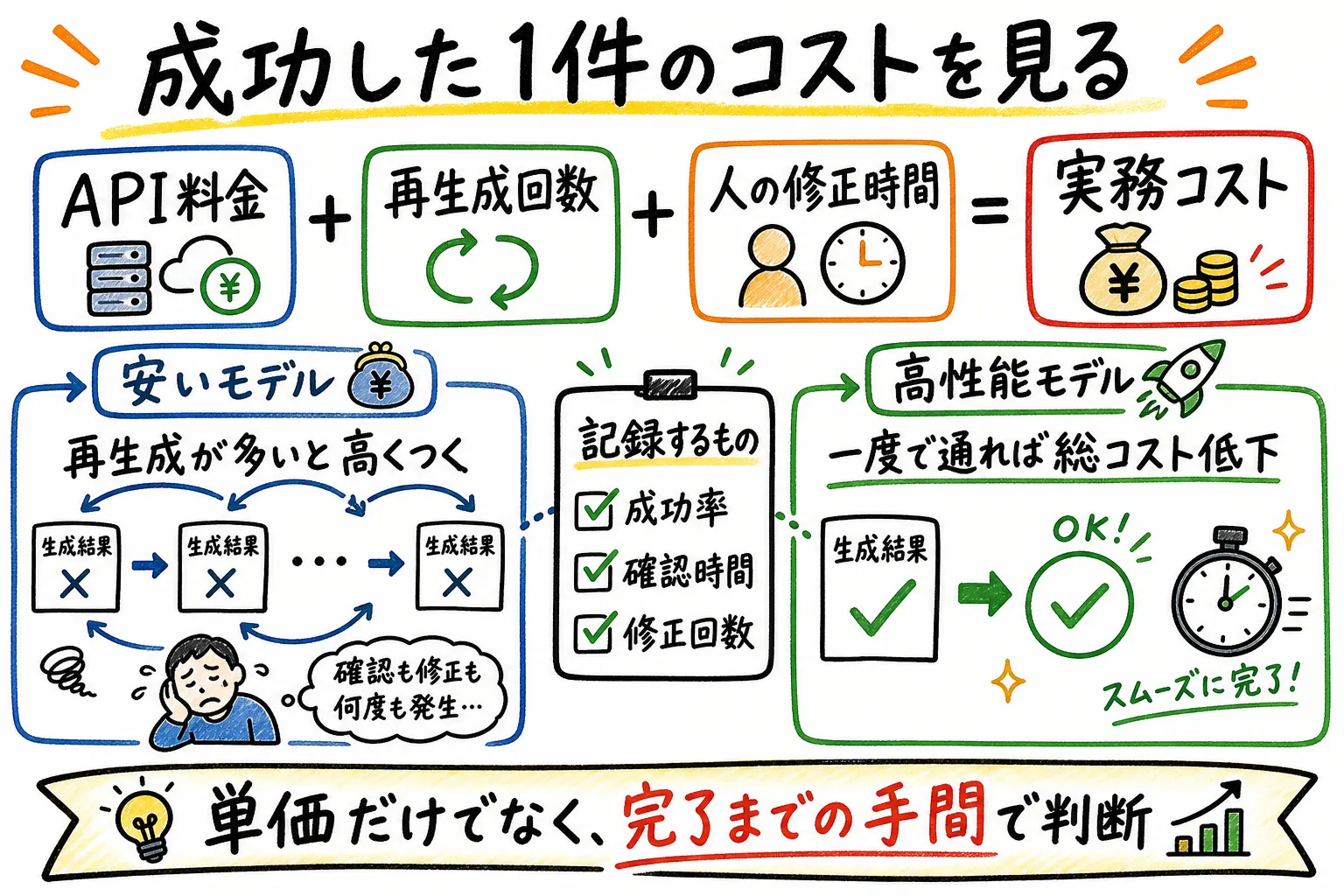 OpenAI 成功した1件のコストを見る