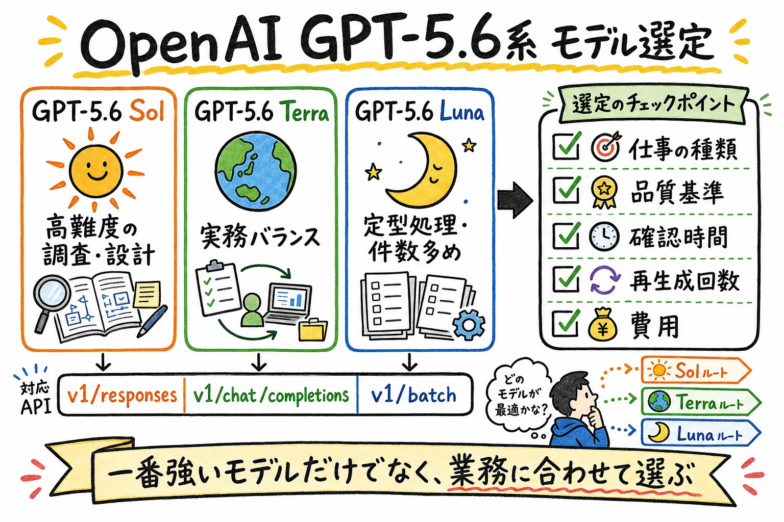OpenAI モデル選定の見取り図