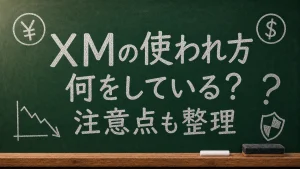 XMの使われ方と注意点を黒板に日本語で整理したヒーロー画像